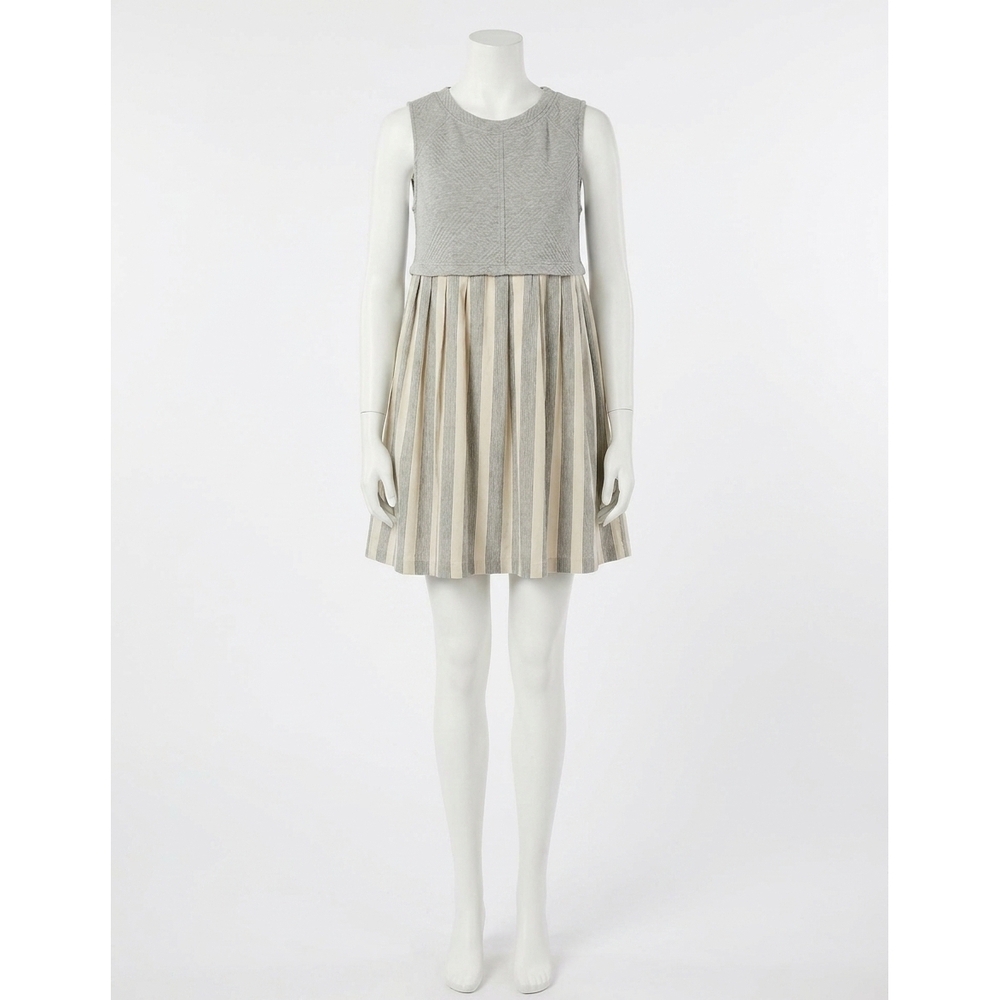 NEW UMGEE mixed sleeveless mini dress in heather grey
